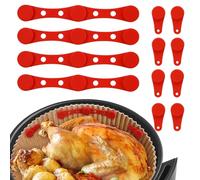 12Pcs Imanes de Freidora de Aire,Hebilla de Silicona para Papel Freidora Aire,Accesorios Freidoras de Aire,para Sujetar Papel Pergamino de Freidora Aire
