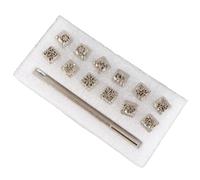 12PCS Leather Stamping Tools, Flower Pattern Metal Stamps Zinc Alloy Stamps Patterns Leather Stamper with Handle for Craft DIY Jewelry Marking