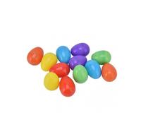 12pcs Light Up Easter Eggs with Warm LED, Glow in the Dark Plastic Decorative Eggs for Holiday DIY Decoration