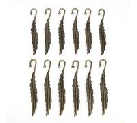 12pcs marcadores de plumas de metal de la vendimia, sirena ganchos en forma de marcador