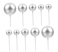 12Pcs Mini Balloon Foam Ball Cake Picks Pearl Balls Cake Insert Pick for Wedding Birthday Party Cake Decoration