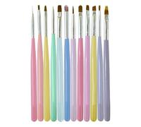 12pcs Nail Brush Set, Professional Nail Design Brushes, Fine Detail Nail Brushes, Complete Easy to Use Nails Art Brushes for Women Nails Design, Home, Salon, Manicure (1 Set)