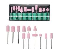 12pcs Nails Bohrbits Sets 3/32 pulgadas Acrílico Gel Bit Kits Manicura Suministros Manicura Removedor de cutículas Hogar Salón Manicura Taladro para Natural