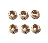 12Pcs Natural Jute Napkin Loop Cord Woven Napkin Buckle Corded Napkin Buckle Waxed Twine Napkin Loop
