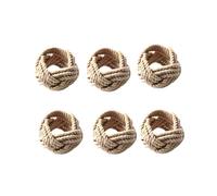 12pcs Natural Napkin Loop Cord Woven Napkin Buckle Corded Napkin Buckle Waxed Twine Napkin Loop