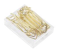 12Pcs Office Nookmark, Clips de papel grandes y dorados Metal Arrow Mark Organización de documentos personales para uso de la oficina de la escuela