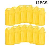 12pcs Petos de Entrenamiento Petos de Fútbol para Adultos (Color : Amarillo)