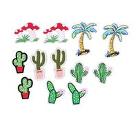 12pcs Plant Patches DIY Decoration Embroidered Cotton Iron On Patches for Dress Skirt Bag Jean Hat Shoe Shirt Sock Botanical Look Bright Colors Easy Iron Sewing