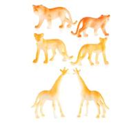 12pcs Safari Animal - Birthday Centerpiece, Jungle Gold Animals Figurines,