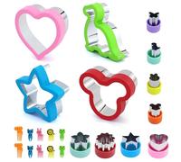 12pcs sándwich cuchillo y tenedor, cuchillo sándwich, cuchillo vegetal, cuchillo de frutas, juego de cuchillos de pan de acero inoxidable square star, accesorios bento, cortador de sándwich