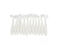 12Pcs Soft Bait Lure 70mm 2.9g Paddle Tail Soft Bait Set Aritificial Swimbaits for Saltwater FreshwaterPearl White
