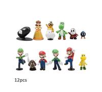 12pcs Super Mario Bros Action Figure Toys Set Collection Model Doll Kids Birthday Gift
