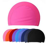 12Pcs Swimming Cap Men Women Nylon Single Color Set Quick Dry Hat Swimming Swimming Caps for Men and Women
