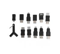 12Pcs USB2.0 Adapter 3.5mm 2 in 1 Audio Adapter Converter Electronic Accessories