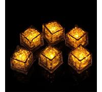 12PCS Waterproof LED Ice-Cube Flashing Glow in the Dark Light Up for B