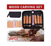 12pcs Wood Carving Hand Chisel Kit Woodworking Knife Set Alloy Cutter Chisels