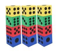 12Piezas Dados de Eva para Actividades Aulas y Fiestas Colores para Matemáticas y Decoraciones de Eventos