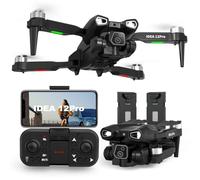 12PRO Drones con Cámara Motor Brushless Drone para Principiantes y Adultos Motorizado Ajustable 135° Camara 1080P HD 2 Cámaras Dron 5G WIFI FPV Plegable RC Quadcopter Mantener Altitud 2 Baterías