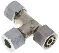 12S Acero Galvanizado En Zink Conector En T De Ángulo Recto Cortante Con Giratorio 630 Bar Ajustable ISO 8434-1