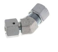 12S Codo de acero galvanizado de 45 grados con rótula 630 bar Junta tórica de NBR Cono de sellado ajustable ISO 8434-1