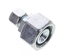 12S y 25S Accesorio de corte recto de acero galvanizado con rótula 400 bar Junta tórica de NBR Cono de sellado ISO 8434-1