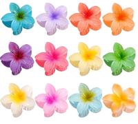 12Stück Blumen Haarklemmer, BetterJonny Große Klauen Haarspangen Flower Hair Claw Clips Damen rutschfeste Haarklammern Haarklauenclip Haarspange Krallenclip für Frauen Mädchen Damen Dünnes/Dickes Haar