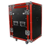 12U Pro Audio PA DJ Rack Road Case, gabinete de equipo de estudio, rack estéreo de red móvil con parte superior de mezclador de DJ, diseño rodante for escenario, sonido en vivo, actuación de fiesta(A)