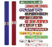 12uds Soporte Rollos Papel, 22x3cm Soporte para Papel de Regalo Tiras para Envolver Regalos 12 Diseños Wrapping Paper Roll Holder para Organizar Almacenar Carteles Navideños