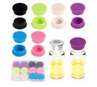 12uds Tapas Viales de 5-100 ml, 6 Colores Tapas para Botellas Medicamentos a Prueba de Fugas y Polvo Protectoras Abatibles para Inyección y Laboratorio
