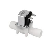 12V 24V 220V 1/2" Plastic Solenoid Valve Magnetic, Washing Machine Dispenser Drinking Water Pneumatic Pressure Controller Switch(DC 12V)