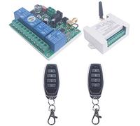 12V 24V 36V 4CH Interruptor de control remoto de puerta de garaje universal 433Mhz Motor de amplio rango hacia adelante, retroceso, interruptor inalámbrico, transmisor receptor (2* Control 433Mhz)