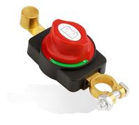 12V 24V 48V Desconectador de Batería Borne Cortacorrientes Ajustable 180° Carcasa Anticorrosión Interruptor Aislamiento Bateria para Coche Barco Vehículo Camión Caravana Conexión Directa 12 V/24 V