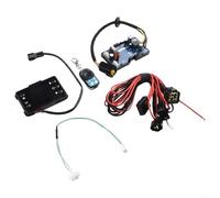 12V 24V Air Diesel Estacionamiento Calentador LCD Monitor Interruptor y Kit de Control Remoto con Arnés de Cable Placa Base Sensor de Temperatura para 2KW 3KW 5KW 8KW Unidades Azul Negro 5 Pie