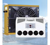 12V/24V Cc Aire Acondicionado para Rv 12V/24V Mini Split para Camiones, Rv, Semi Camiones, Furgonetas, Autocaravanas, Camiones, Excavadoras, Vehículos Agrícolas, Grúas, Furgonetas Yellow-24V