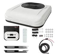 12V 24V DC Aire Acondicionado Camper Techo Ahorro Energía 1800W Enfriamiento Estacionario para Camión Van Caravana Alimentado por Batería 7000 BTU(Rotor Type,12V)