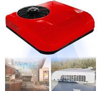12V/24V DC Aire Acondicionado/Ultra-Delgado Techo Del Coche Aire Acondicionado, Aire Acondicionado para Caravana, para Monovolúmenes, Camionetas, Autocaravanas,Red-12V