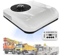 12V/24V DC Aire Acondicionado/Ultra-Delgado Techo Del Coche Aire Acondicionado, Aire Acondicionado para Caravana, para Monovolúmenes, Camionetas, Autocaravanas,White-24V