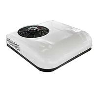 12V/24V DC RV CamióN Acondicionador De Aire DC EléCtrico Unidad Fit Remolque Autocaravana Tractor Rooftop A/C Scroll Compresor EléCtrico CamióN RV Aparcamiento Unidad,White-12V