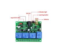 12V 24V Interruptor de Control Remoto de 4 Vías Panel de Control de Puerta de Acceso Ajustable con Bloqueo Automático de Acción Puntual