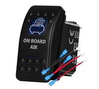12v/24v luz Led Azul 5 Pines Encendido Apagado SPST Interruptor basculante 7 Pines Encendido Apagado en Coche Barco Interruptor Impermeable(Deep Purple)