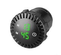 12V 24V Reloj digital impermeable Pantalla táctil para coches, ATV y scooters (verde)