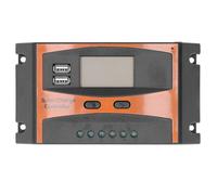 12V 24V Solar Controller | IP32 Weatherproof PWM Controller for RV / Boat / Shed | Dual USB Ports, Large Digital Display, Auto Voltage Recognition (40A)