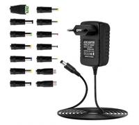 12V 2A Fuente de Alimentación Universal, adaptadores de Enchufe Europeos de 100-240v a DC 12 voltio AC a DC 3 V, 4,5 V, 5 V, 6 V, 7,5 V, 9 V, 12 V, 2 A CC para Banda LED, Cámara, Monitor PC