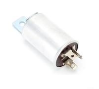 12V 3 Pin Flasher Unidad 502096 Aleación de Aluminio | Carcasa de aleación de aluminio, excelente disipación de calor, acabado plateado, compatible con sistema de 12 V