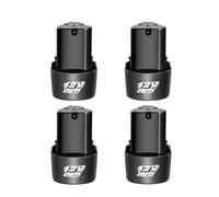 12V 3000mAh Batería Li-ion Recargable Con Cargador, Compatible Con Destornillador Eléctrico/taladros/mini Grinder Angular(4pcs)