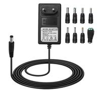 12V 3A Power Adapter, 36W Cargador 5.5 * 2.1mm with 8 DC Sockets 1.5m | Universal Transformador AC 100-240V to DC 12V para LED Strip Lights CCTV CâMera De VigilâNcia LCD Monitor and Router