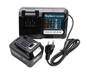 12V 4.0Ah BL1041B Batería con Cargador DC10WD para Makita 10,8V-12V Akku BL1040B BL1020B BL1021B BL1015 BL1016 DF031D DF0331D TD110D JR103D JR105D HSS01D HP332D 197406-2