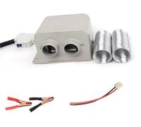 12V 400W Car Fan Heater with Dual-Hole Defroster Defogger, 80-100°C Output for Windshield and Foot Warming, Metal Construction, 1-Minute Quick Heat-Up(24V 800W)