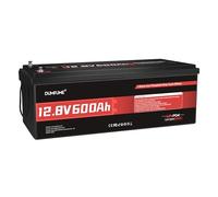 12V 600Ah Bateria Litio LiFePO4 - BMS 200A Integrado, 7200Wh 15000+ Ciclos Profundos - Protección Baja Temperatura - para Sistema Solar, Autocaravana & Aplicaciones Fuera de la Red