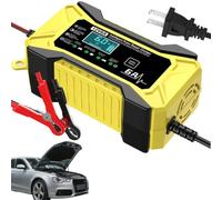 12V 6A Car Battery Charger - ABS Smart Battery Charger with LCD Display